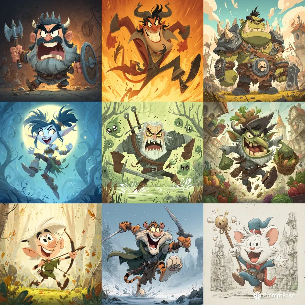 Retro RPG Character Caricatures