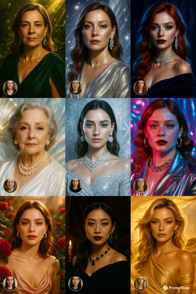 Luxury Perfume Ad Portraits
