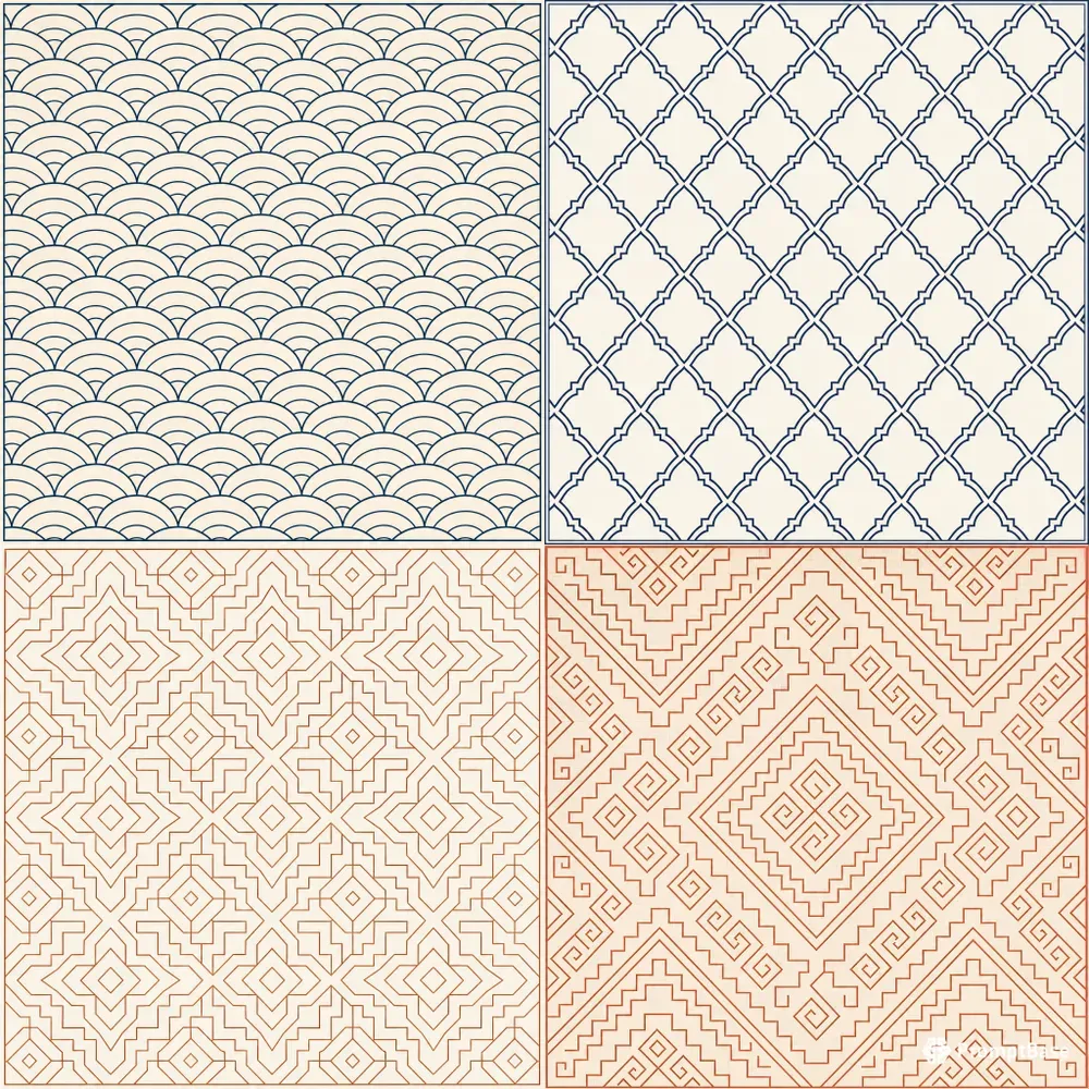 Cultural Pattern Backgrounds For Mkt