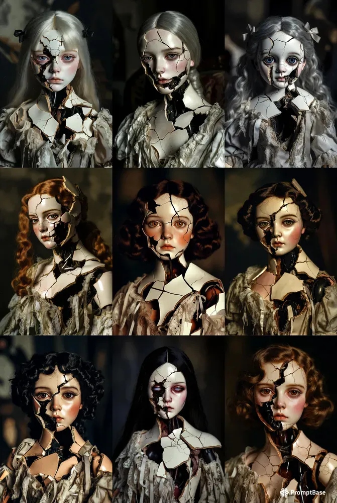 Porcelain Shatter Portraits