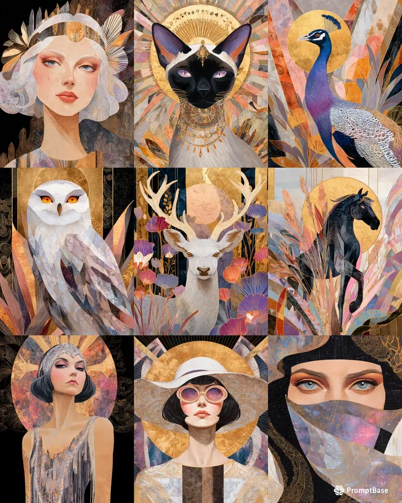 Mystical Celestial Art Deco