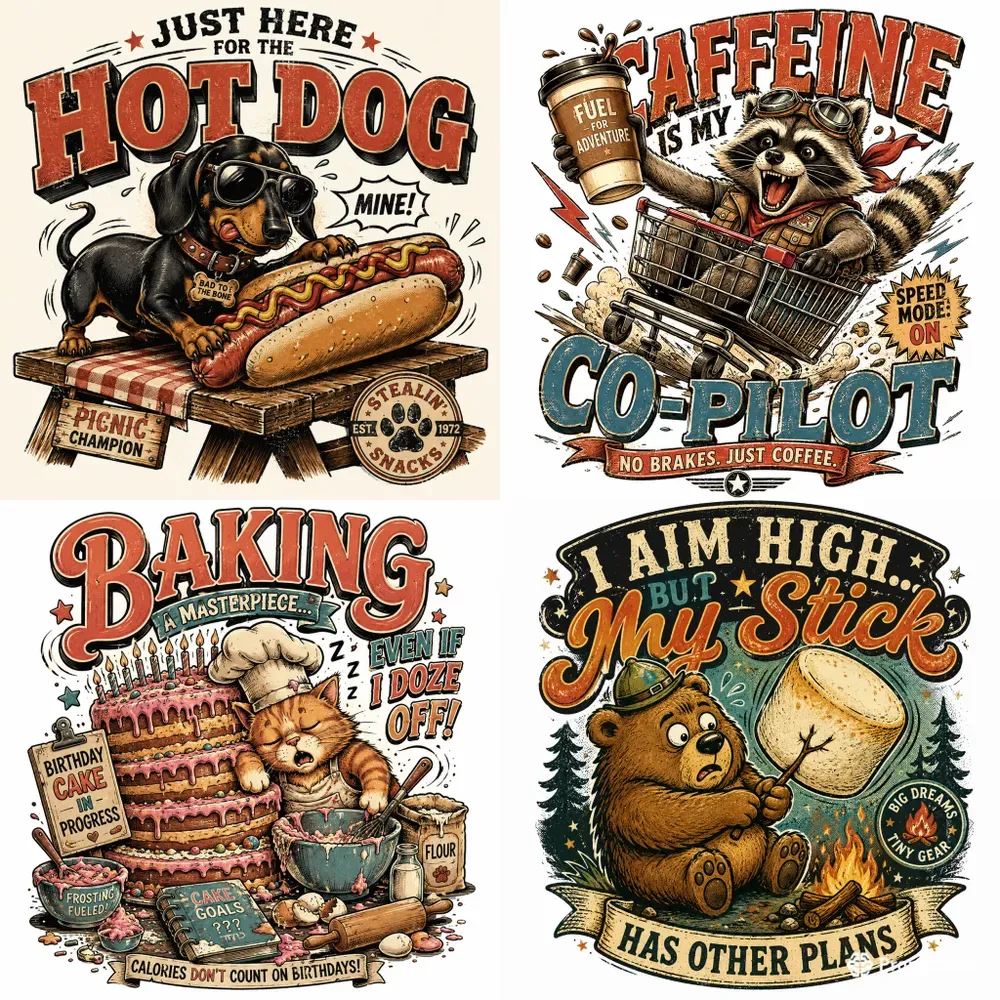 Vintage Funny Tshirt Graphics