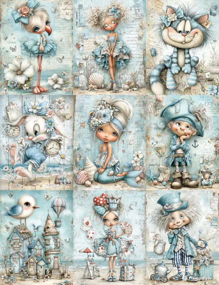 Alice In Seaside World Junk Journals