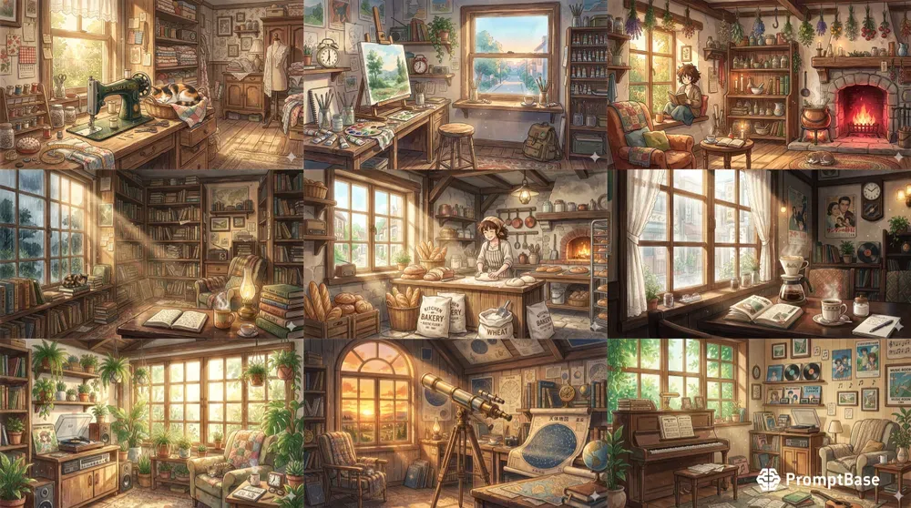 1980s Retro Anime Cozy Room Creators