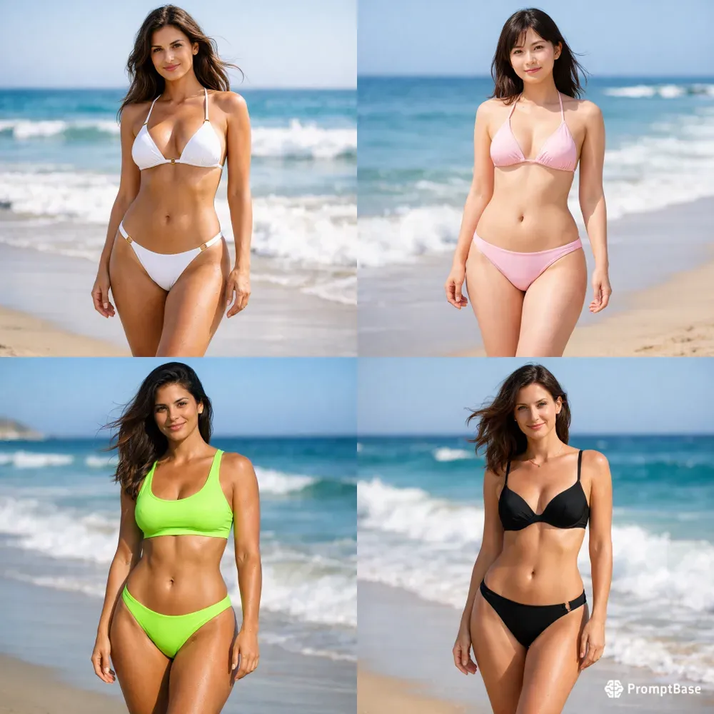 Photorealistic Beach Portrait Generator