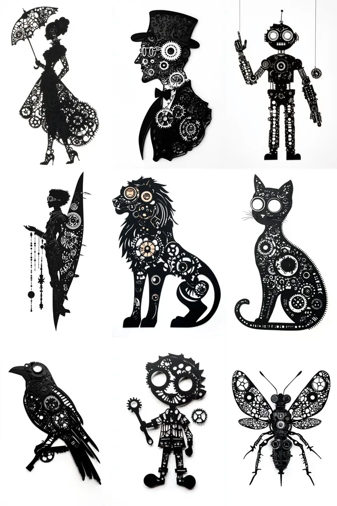 Steampunk Puppet Silhouette Packs
