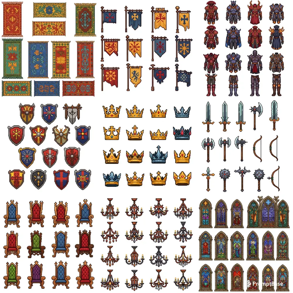 Pixel Art Medieval Item Collections