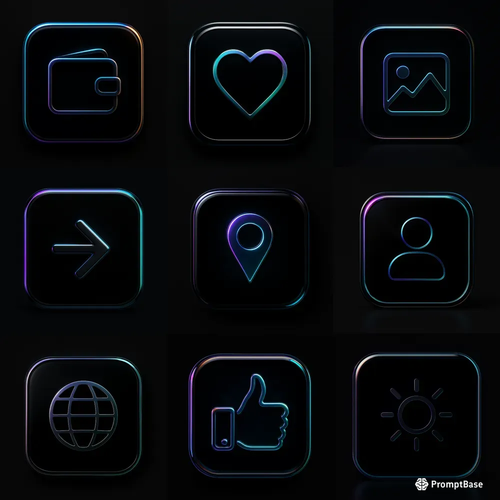 Futuristic 3D Icons