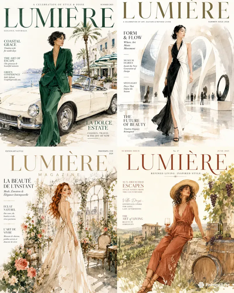 Watercolor Fashion Covers