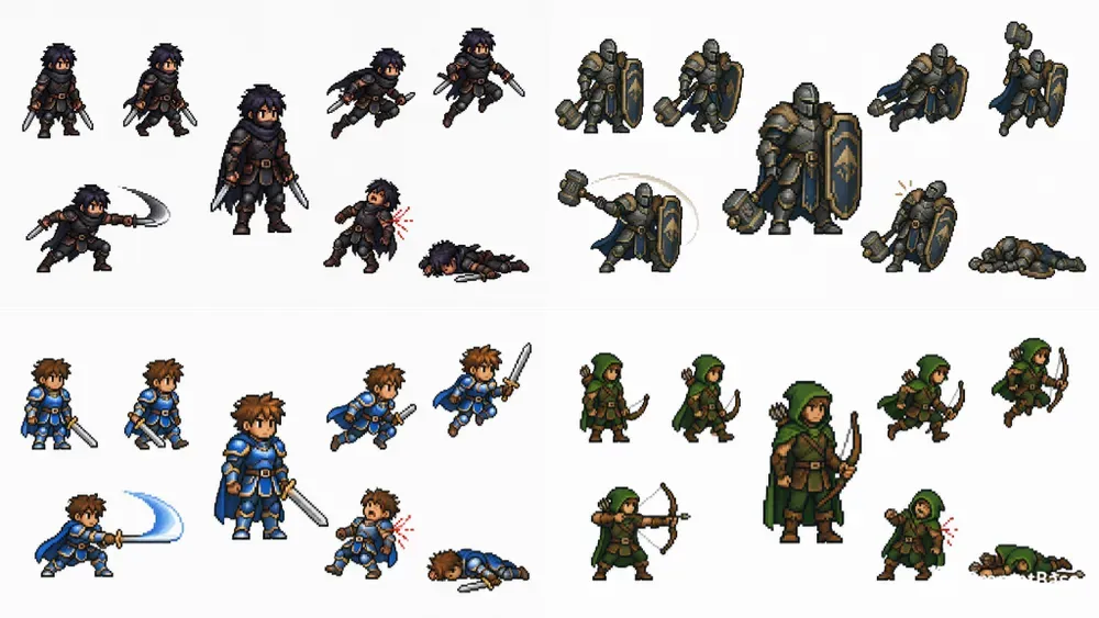 8bit RPG Action Sheet Generator