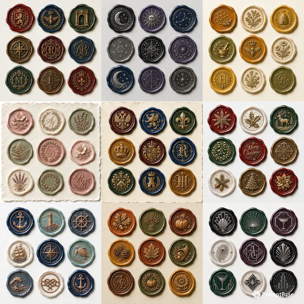 Heraldic Monogram Wax Seal Kits
