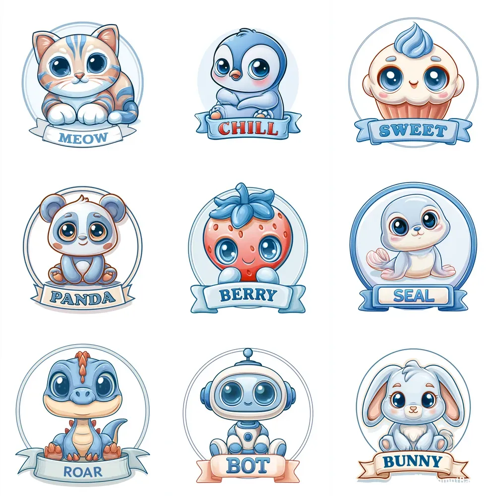 Kawaii Mascot Prints Stickers