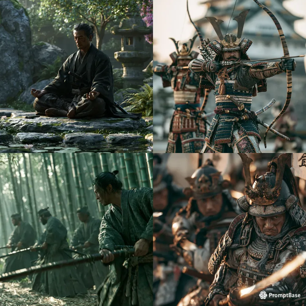 Hyperrealistic Samurai Lives