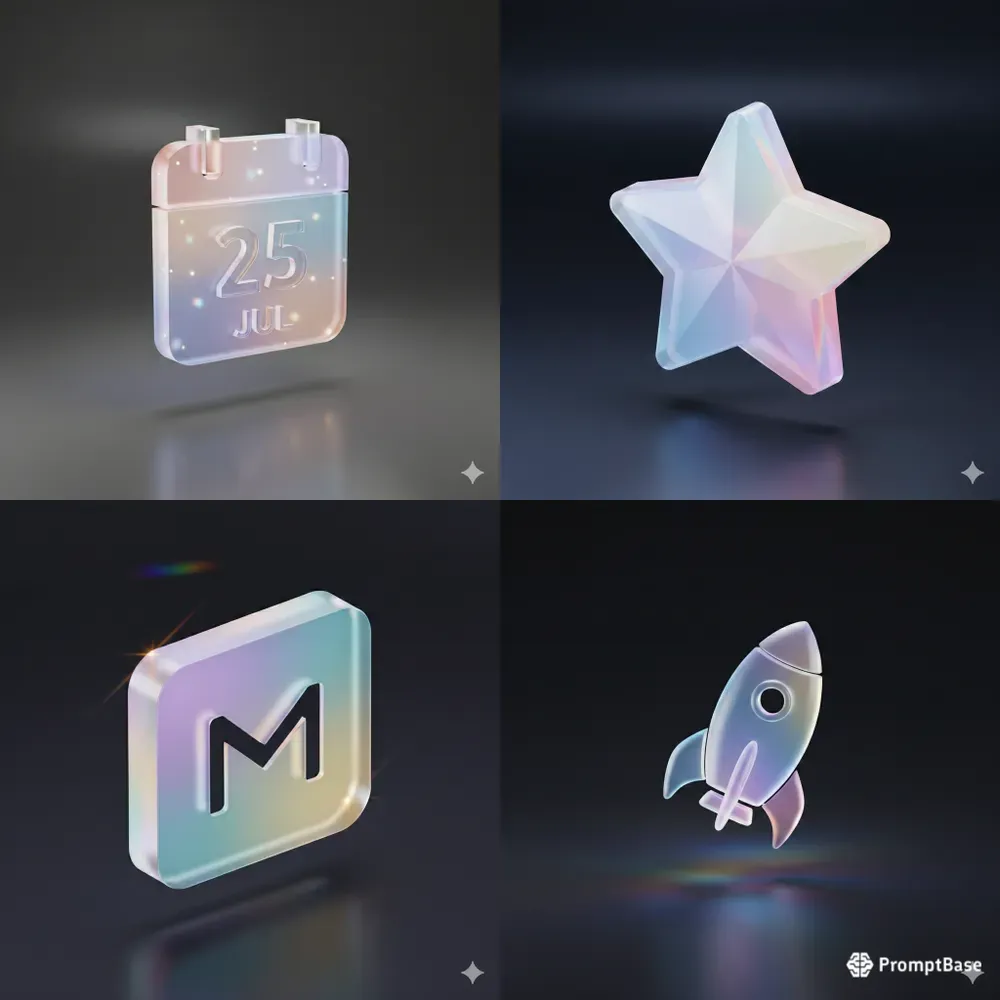 Luxury 3d Glassmorphism Ui Icons