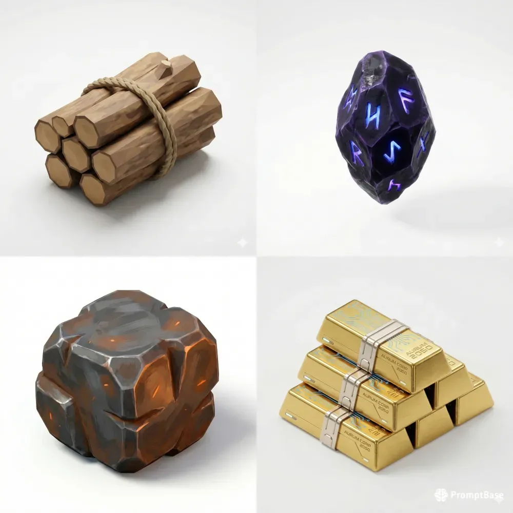 Resource Crafting Materials Game Assets