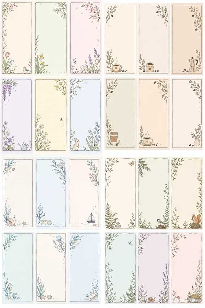 Minimalist Botanical Cards