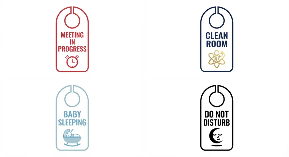 Printable 2D Door Tag Vector Dielines