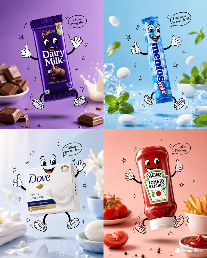 Playful Doodle Product Advertisements