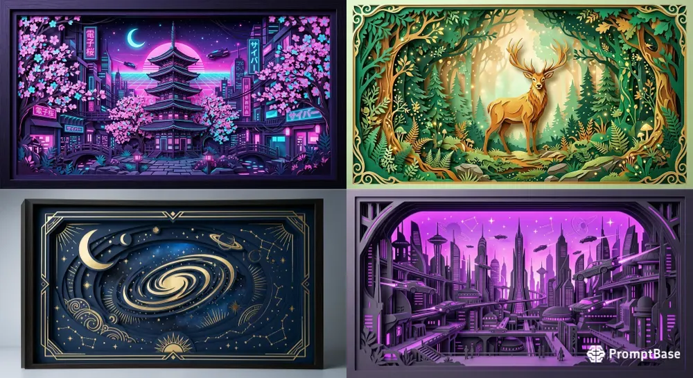 3D Papercut Craft Art Generator