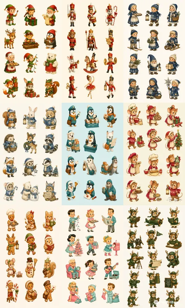 Cute Christmas Character Packs