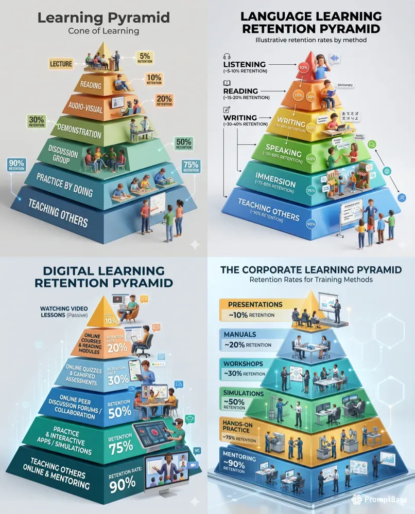 Learning Pyramid Retention Rates