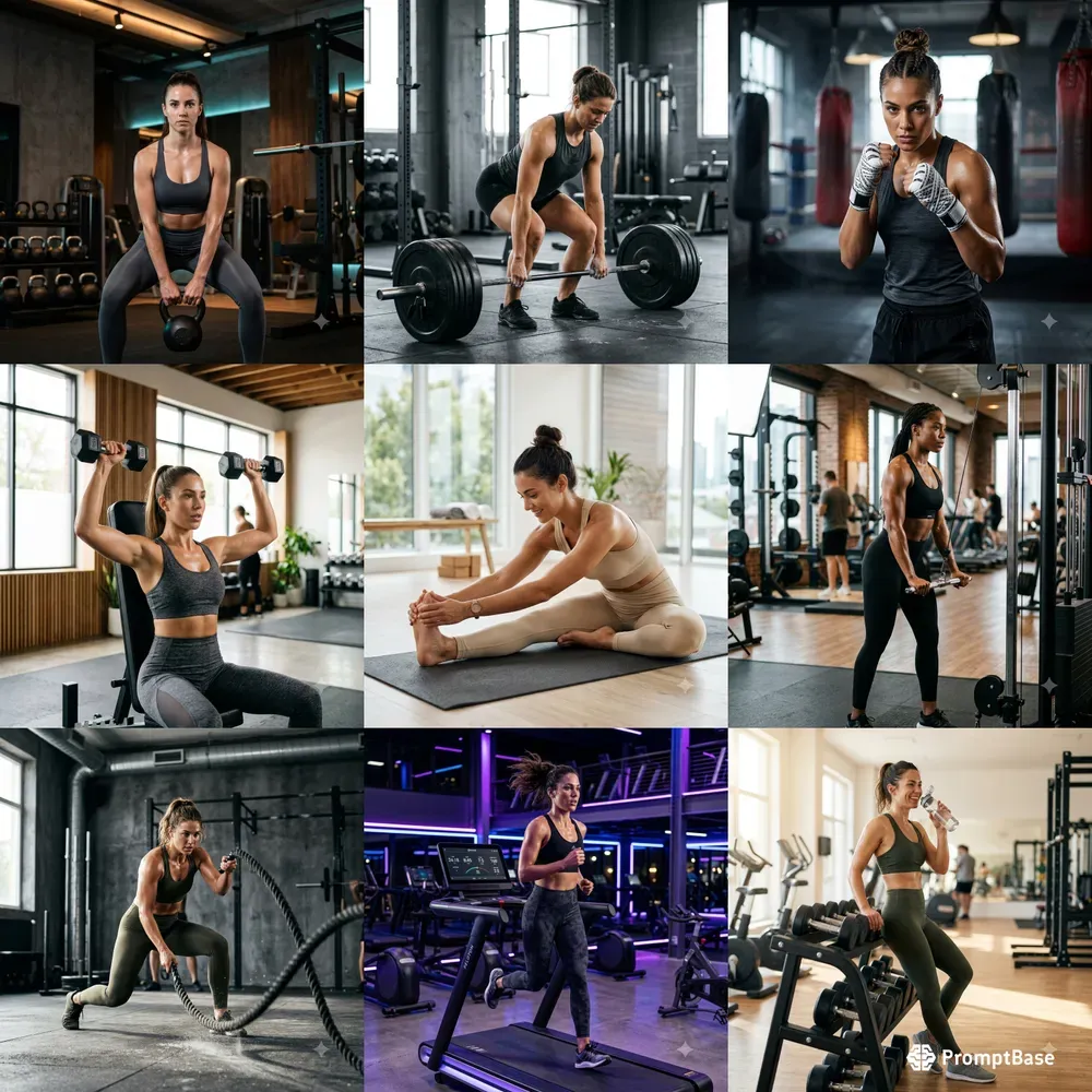 Athletic Female Gym Stock Photos