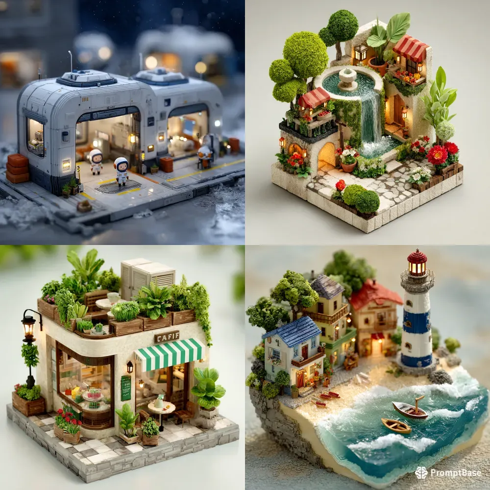 Cute Isometric Diorama Scenes