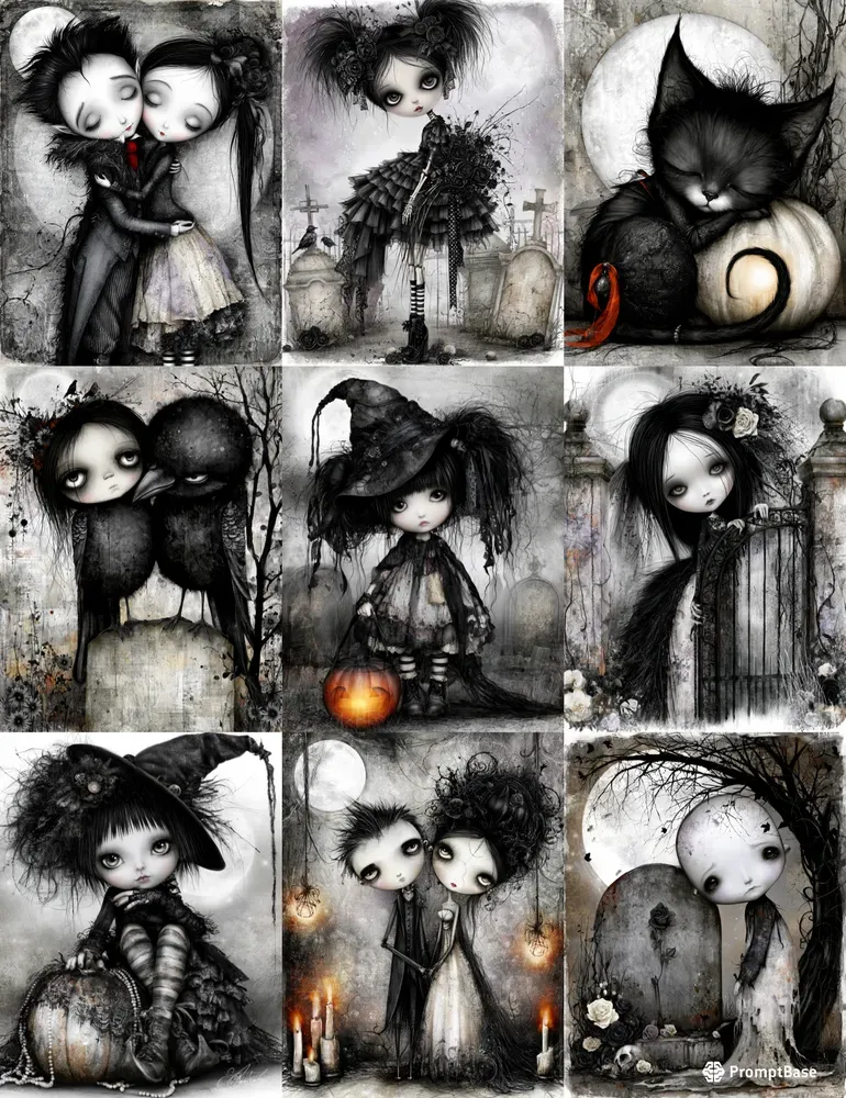 Dark Romantic Halloween Junk Journals