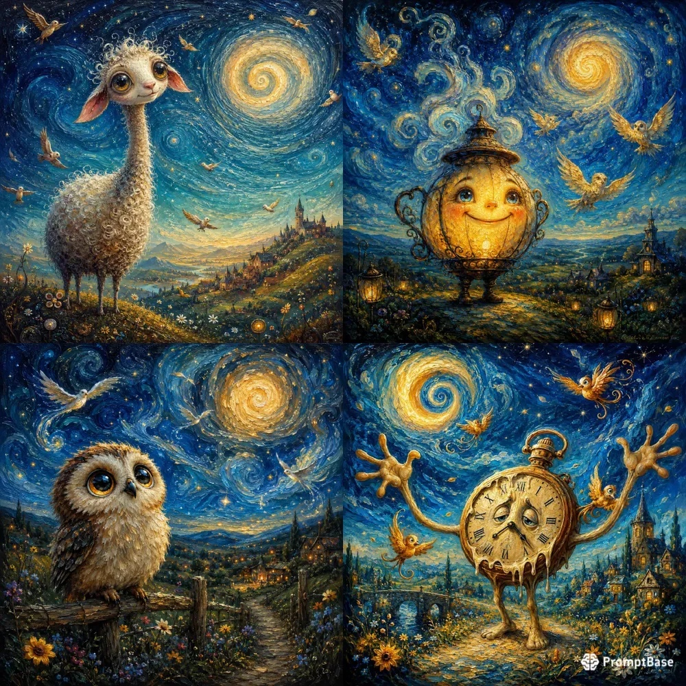Dreamy Swirl Fantasy Creatures