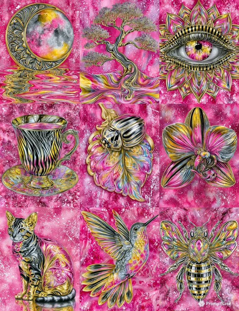 Ornate Multicolored Illustrations