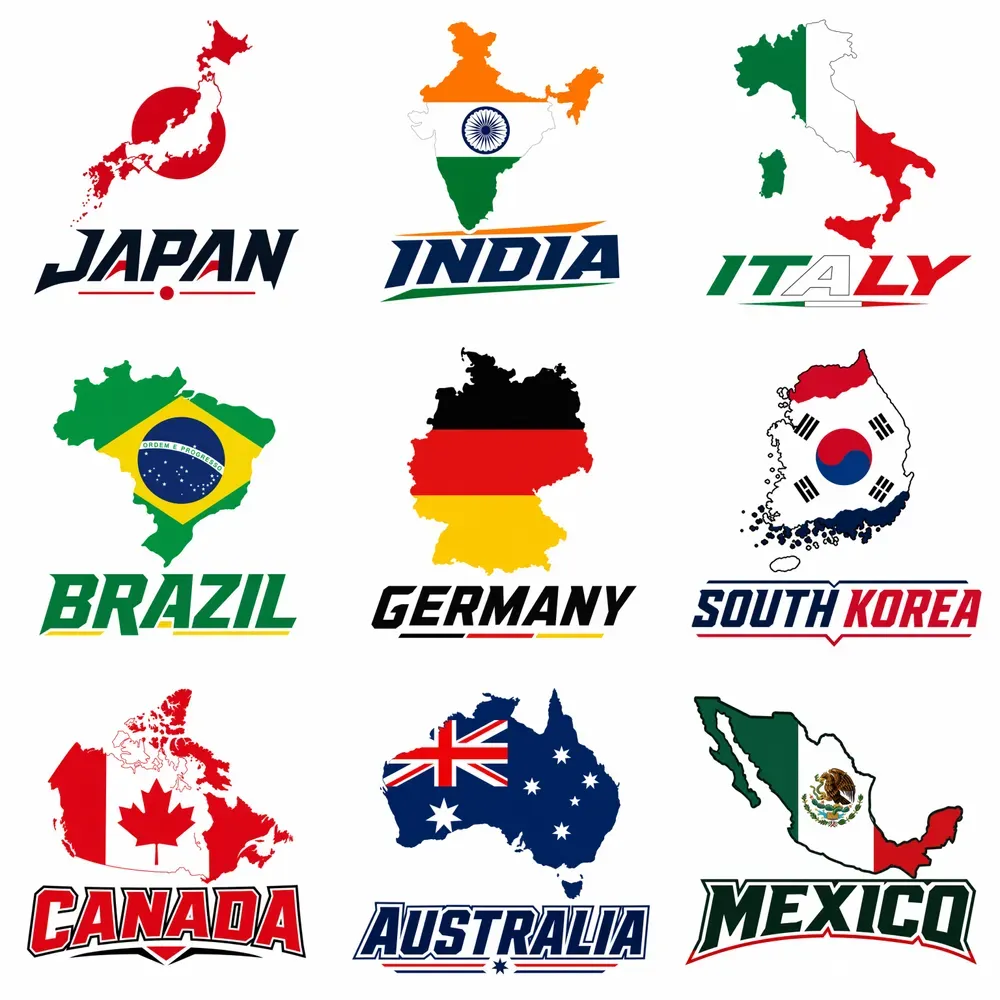 Country Flag Logo Designs