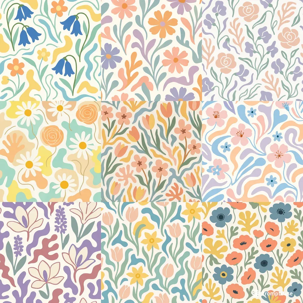 Modern Spring Botanicals Patterns