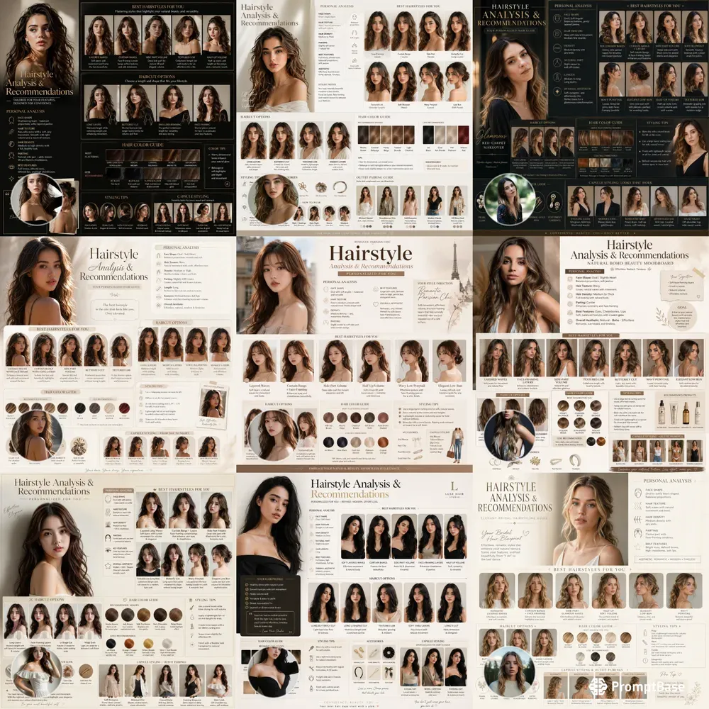 Personalized Hairstyle Analysis Boards
