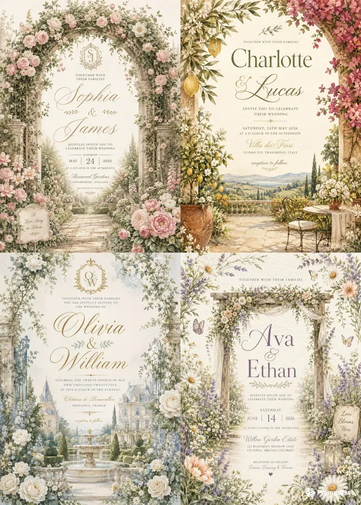Garden Wedding Invitations