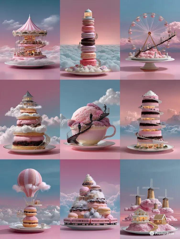 Sweet Sky Worlds Pastry Castles