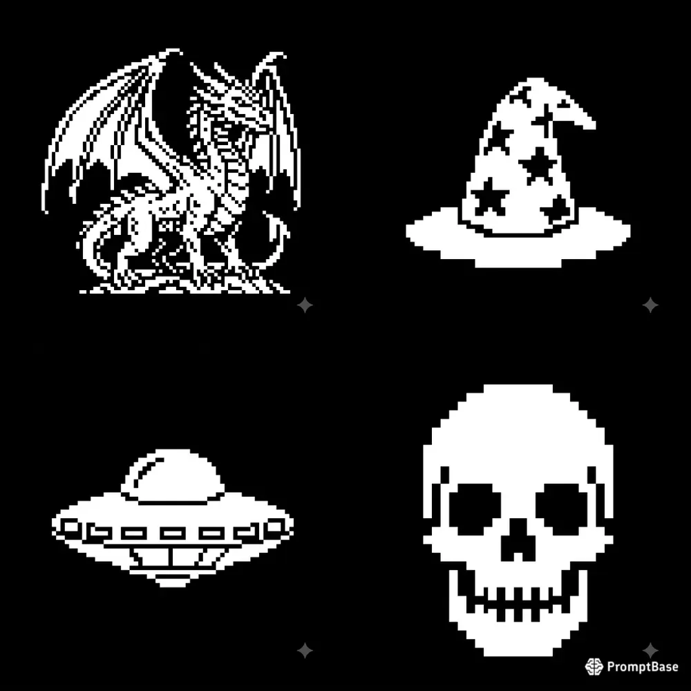 1bit Retro Pixel Art