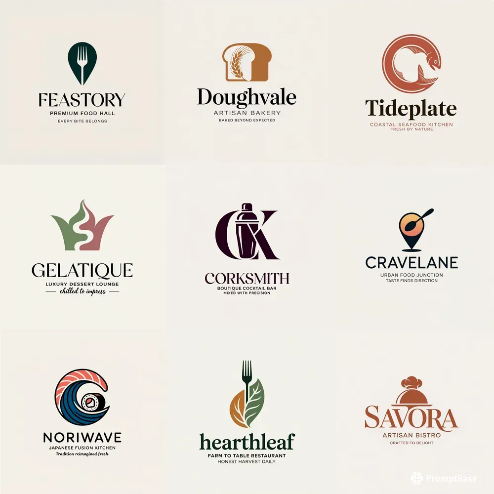 Premium Food Brand Logos