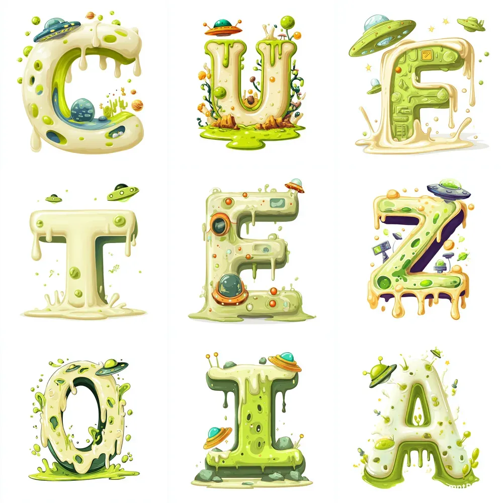 Melting Alien Letters