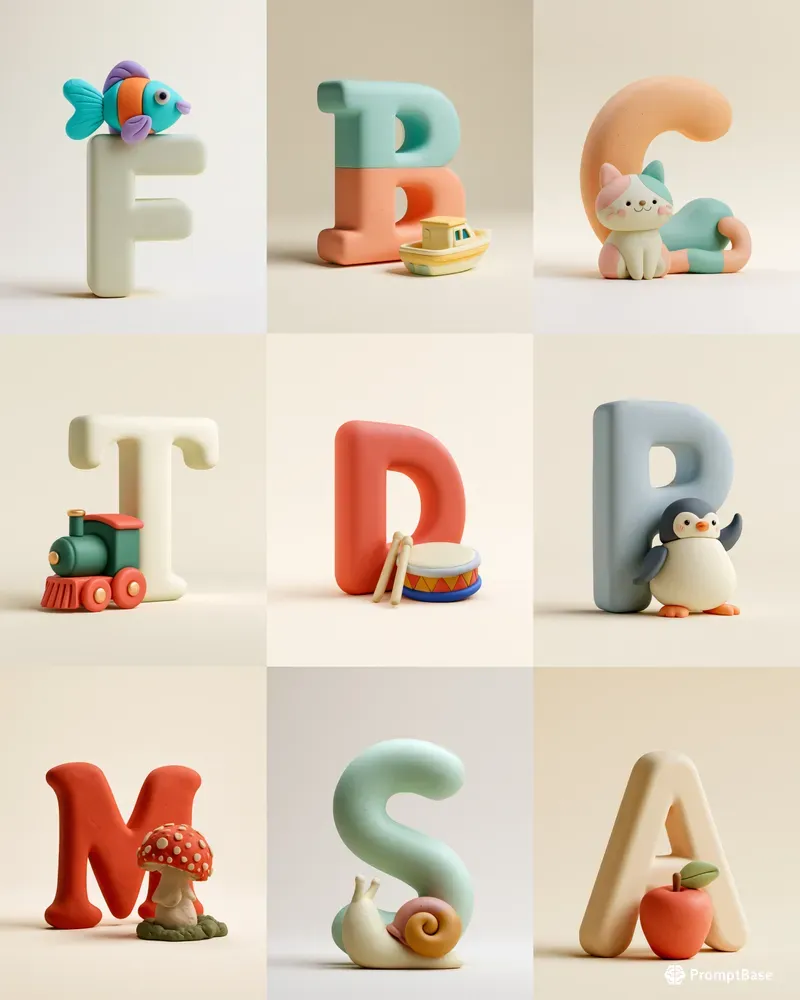 Clay Alphabet Object Cards
