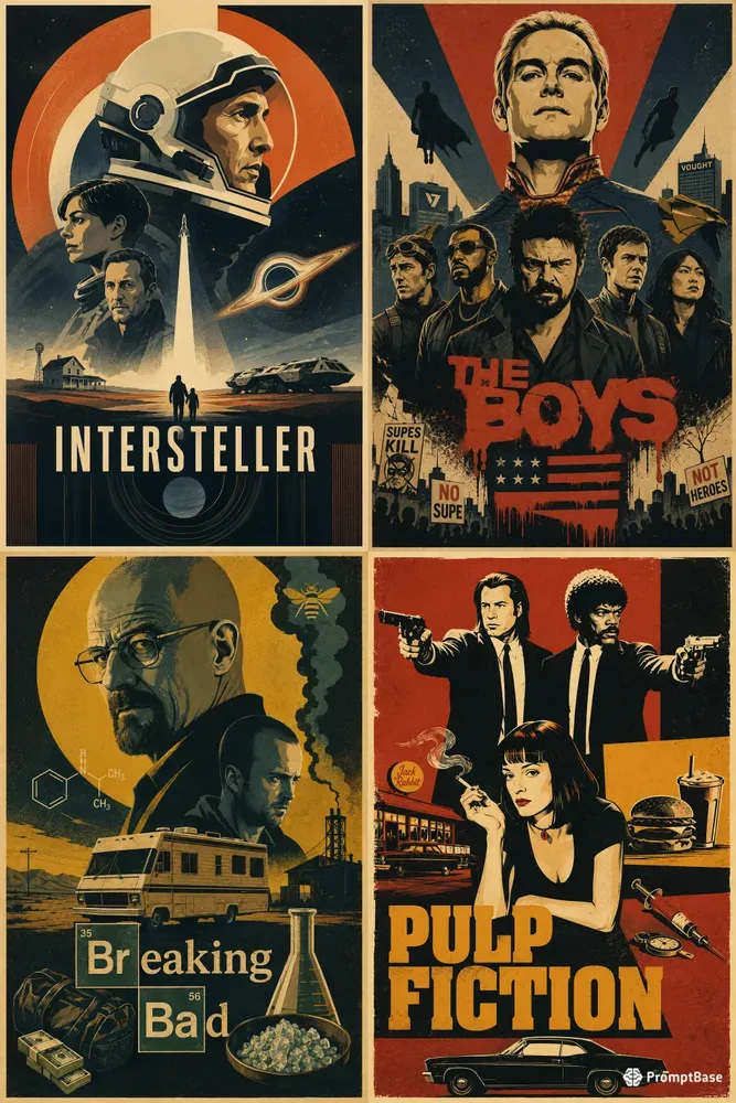 Retro Minimalist Movie Posters