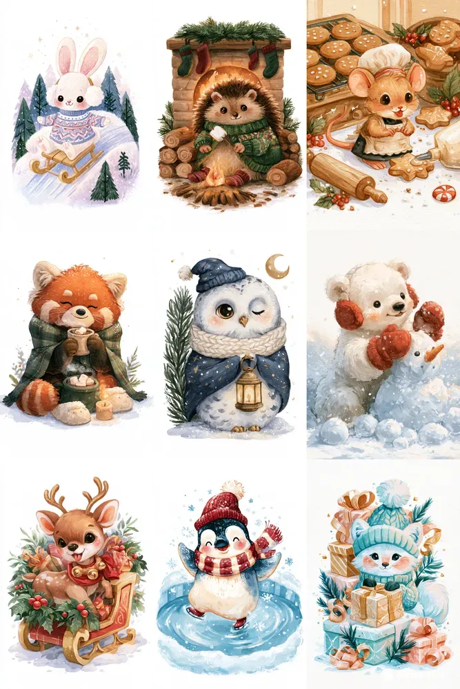Cozy Winter Characters Generator