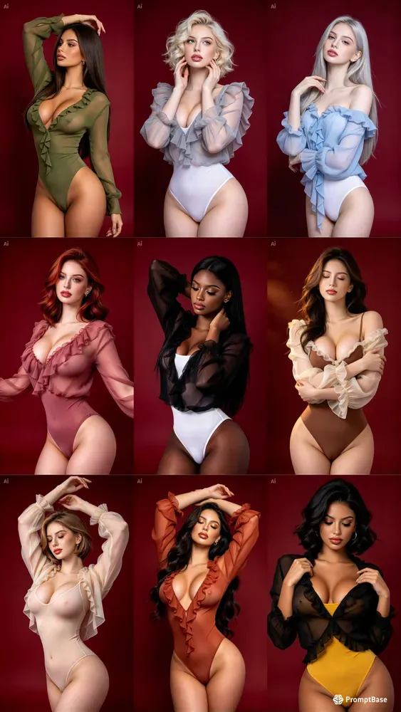 Studio Dark Red Girls