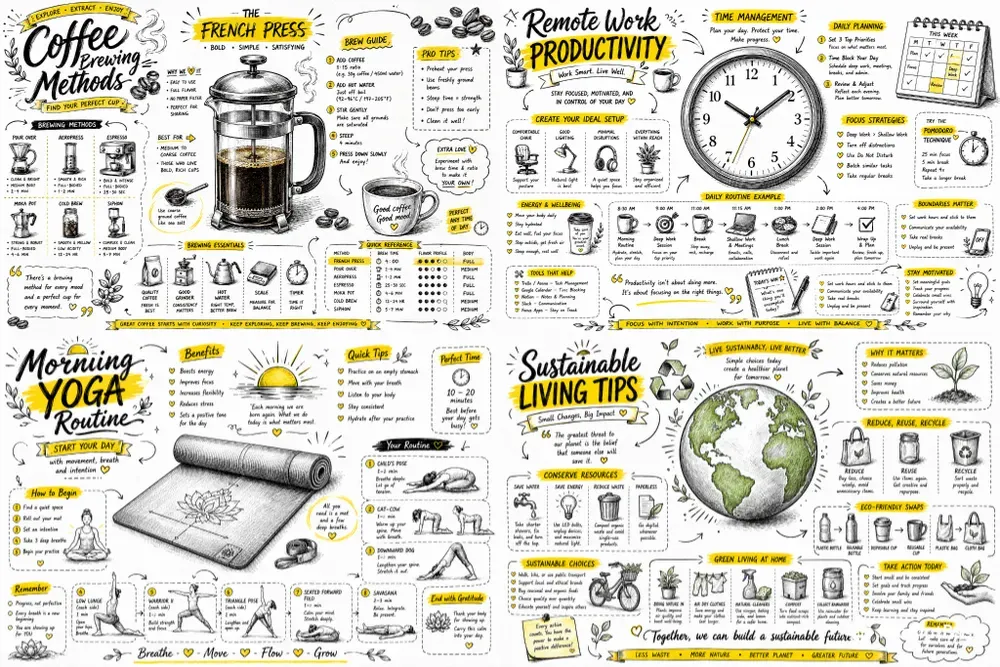 Sketchnote Infographic Guide Designs