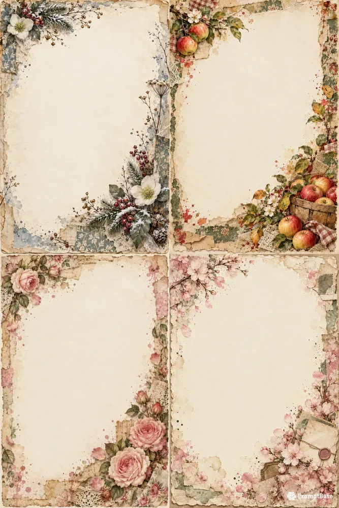 Vintage Collage Stationery