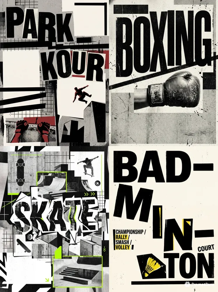 Brutalist Typography Posters