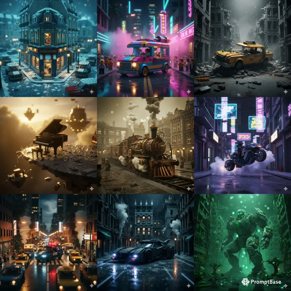 Bricked Noir Urban Dioramas