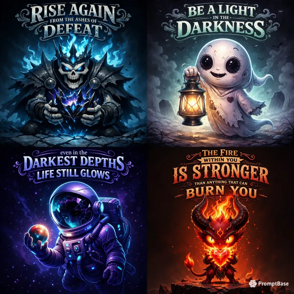 Stylized Dark Character Posters