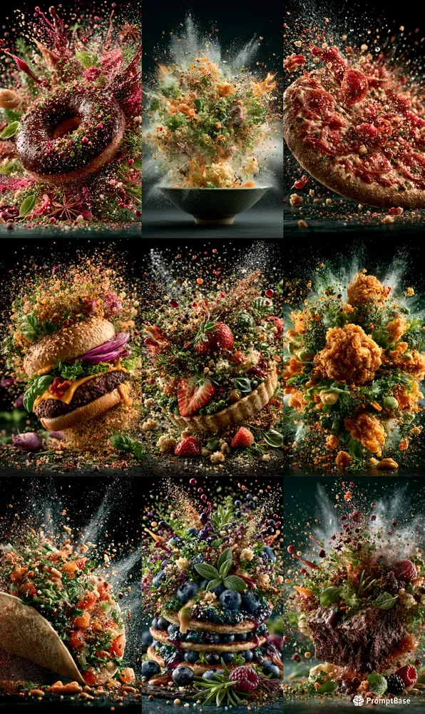 Explosive Gourmet Food Ads