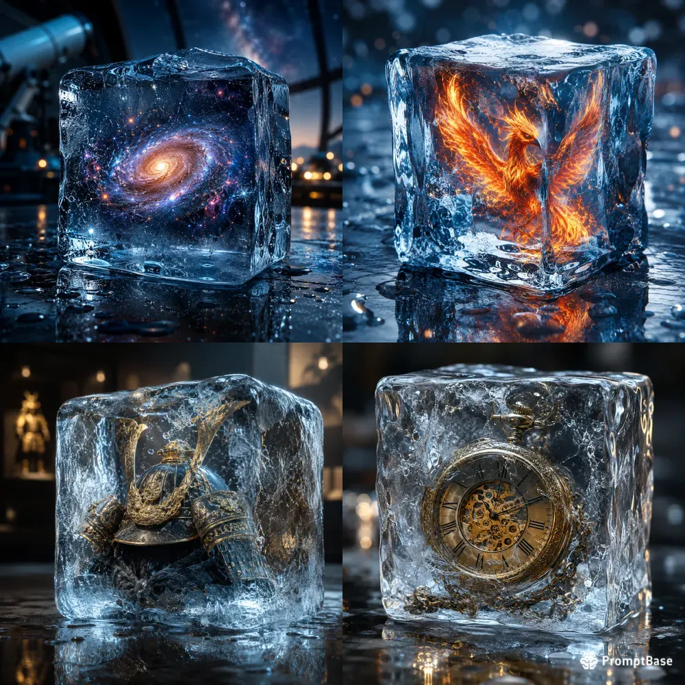 Frozen Wonders Hyperrealistic Objects