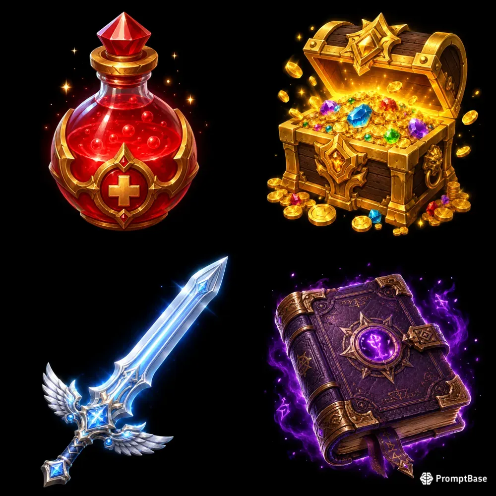 3d Game Icon Rpg Fantasy Assets